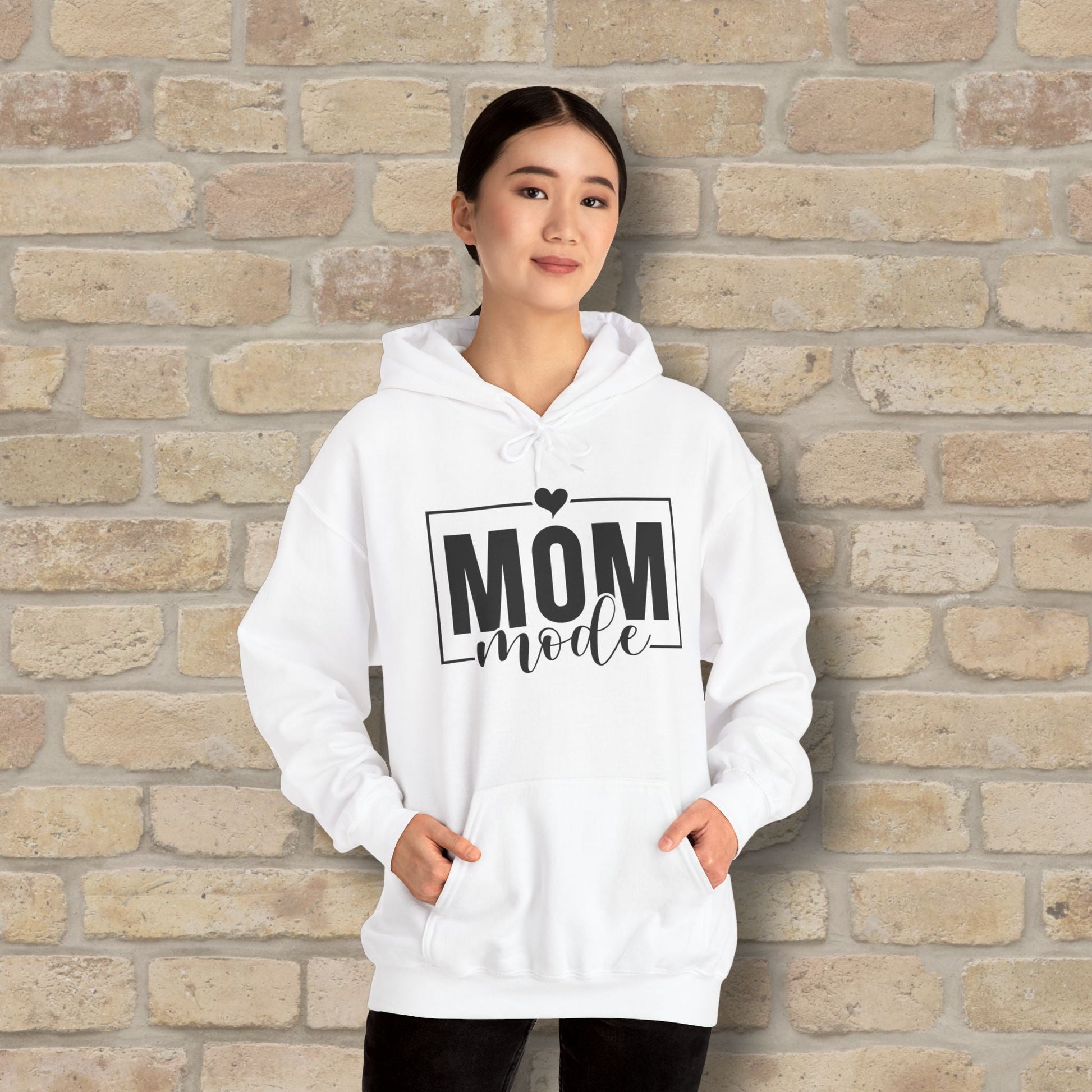 Mostly Text Mom Mode Pullover Hoodie - Vibrant Styles