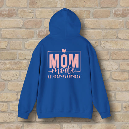 Mostly Text Mom Mode Pullover Hoodie - Vibrant Styles