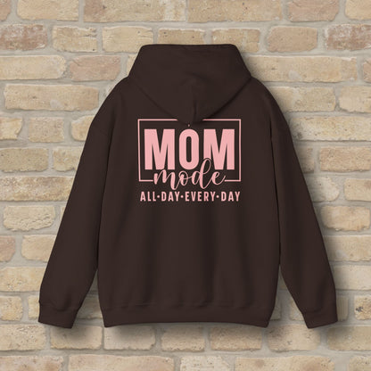 Mostly Text Mom Mode Pullover Hoodie - Vibrant Styles