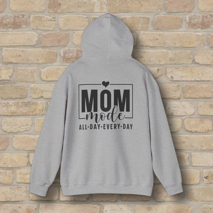 Mostly Text Mom Mode Pullover Hoodie - Vibrant Styles