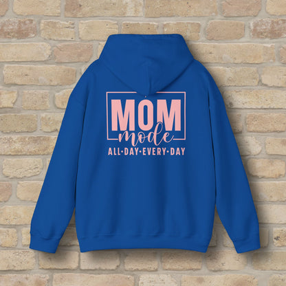 Mostly Text Mom Mode Pullover Hoodie - Vibrant Styles