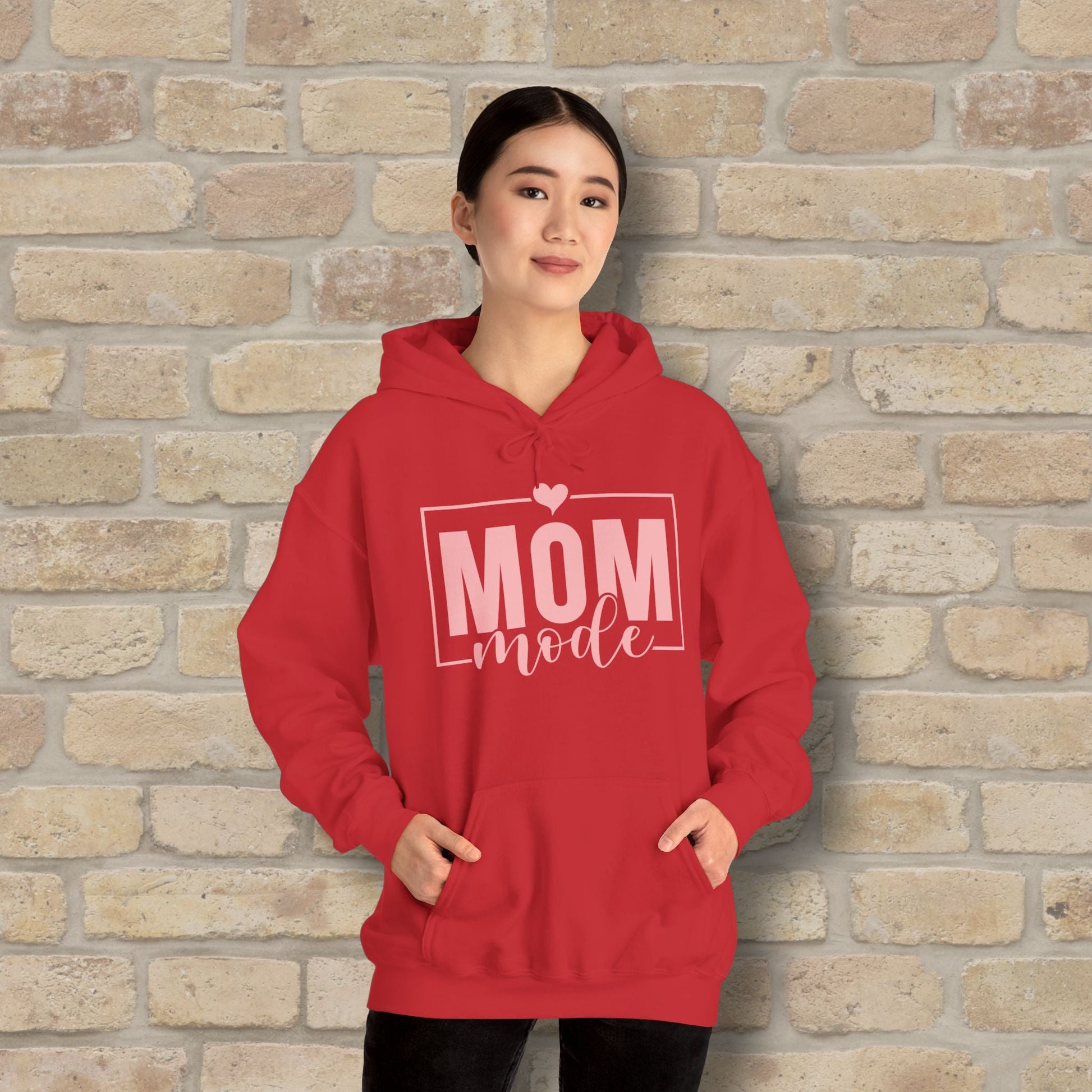 Mostly Text Mom Mode Pullover Hoodie - Vibrant Styles