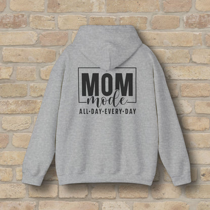 Mostly Text Mom Mode Pullover Hoodie - Vibrant Styles