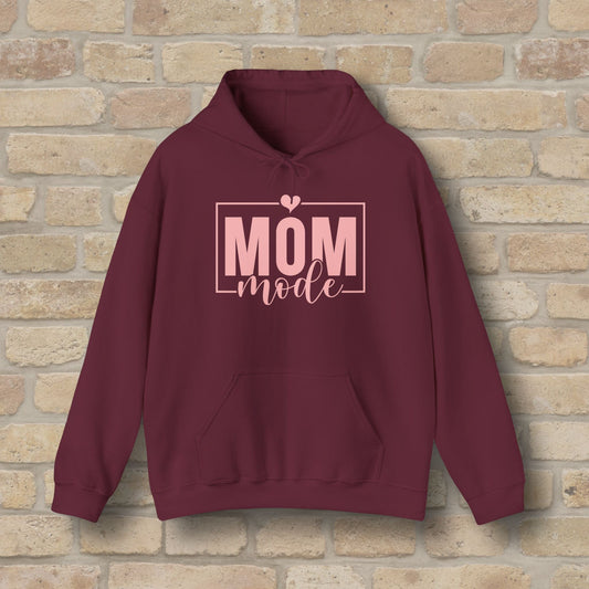 Mostly Text Mom Mode Pullover Hoodie - Vibrant Styles