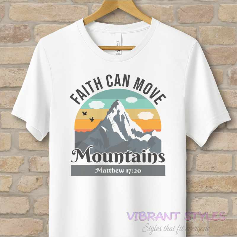 Graphic & Text T-Shirts Move Your Mountain Tee - Vibrant Styles