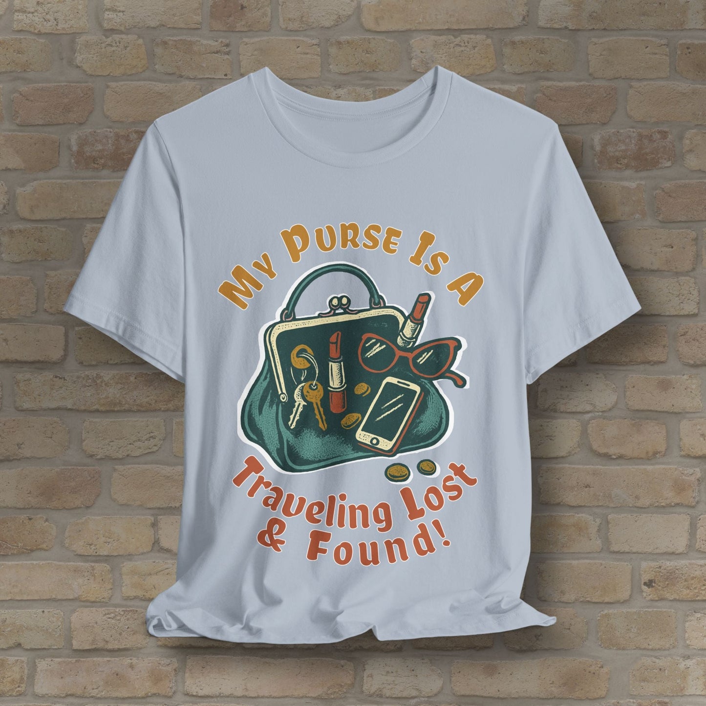 Graphic & Text My Purse Is A Traveling Lost & Found Tee - Vibrant Styles