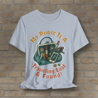 Graphic & Text My Purse Is A Traveling Lost & Found Tee - Vibrant Styles