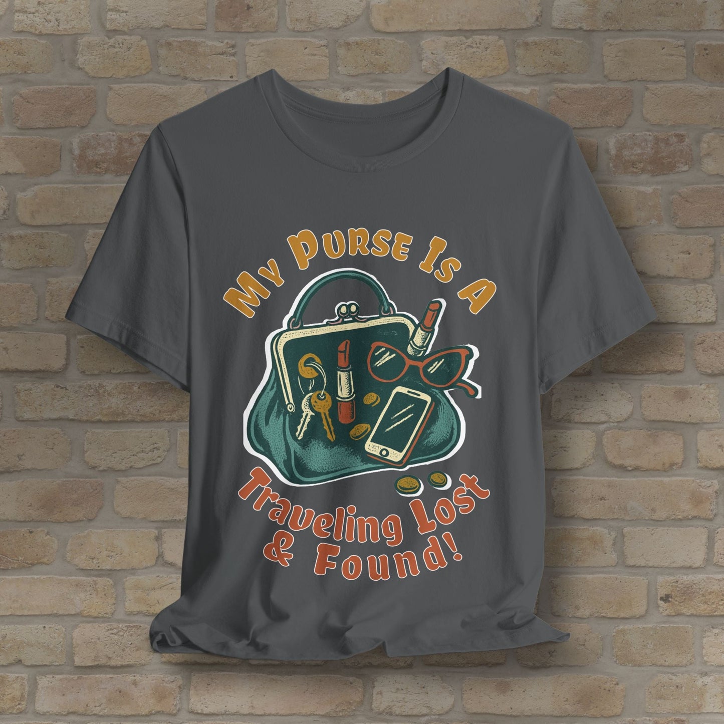 Graphic & Text My Purse Is A Traveling Lost & Found Tee - Vibrant Styles