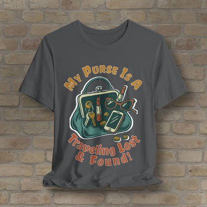 Graphic & Text My Purse Is A Traveling Lost & Found Tee - Vibrant Styles