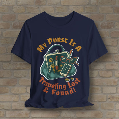 Graphic & Text My Purse Is A Traveling Lost & Found Tee - Vibrant Styles