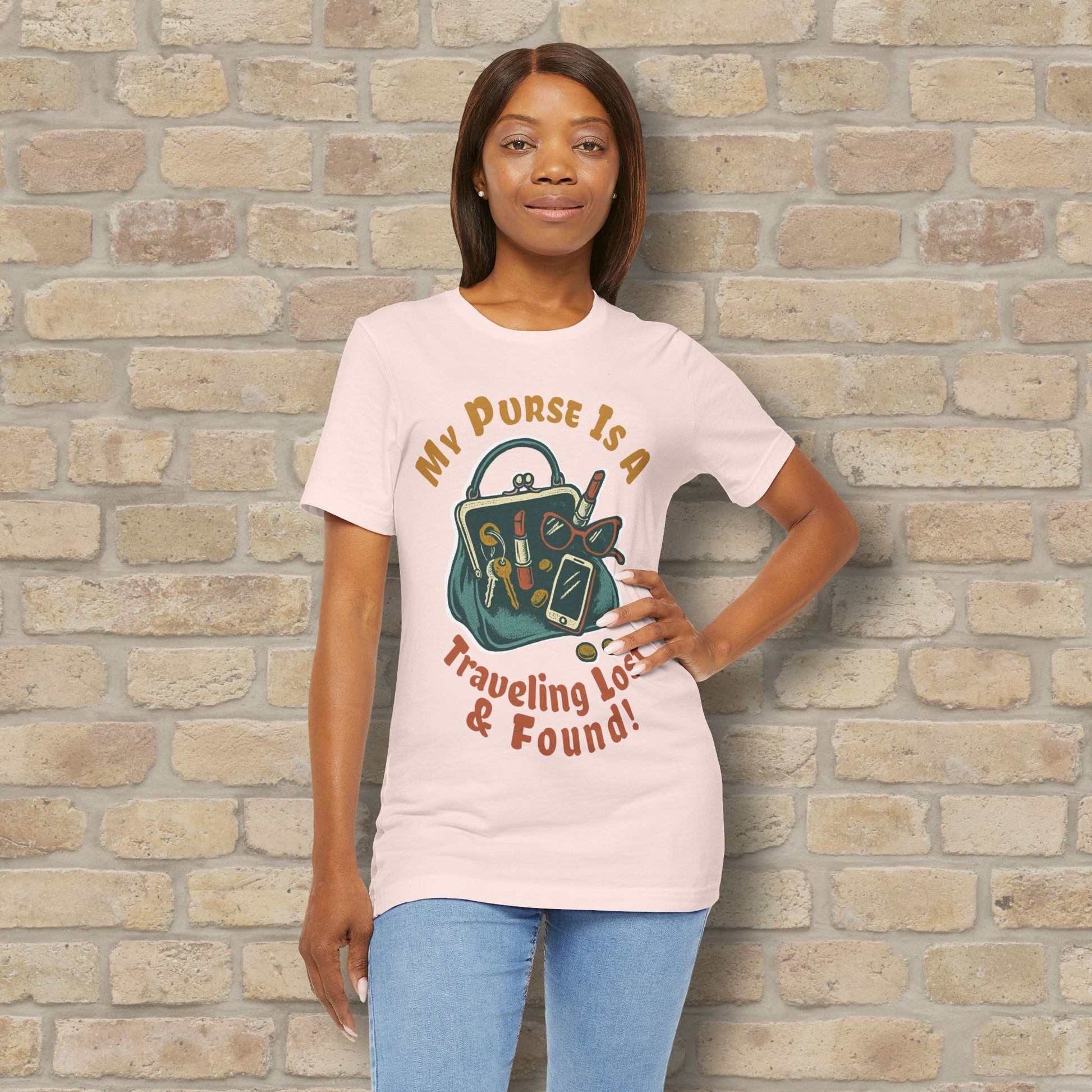 Graphic & Text My Purse Is A Traveling Lost & Found Tee - Vibrant Styles