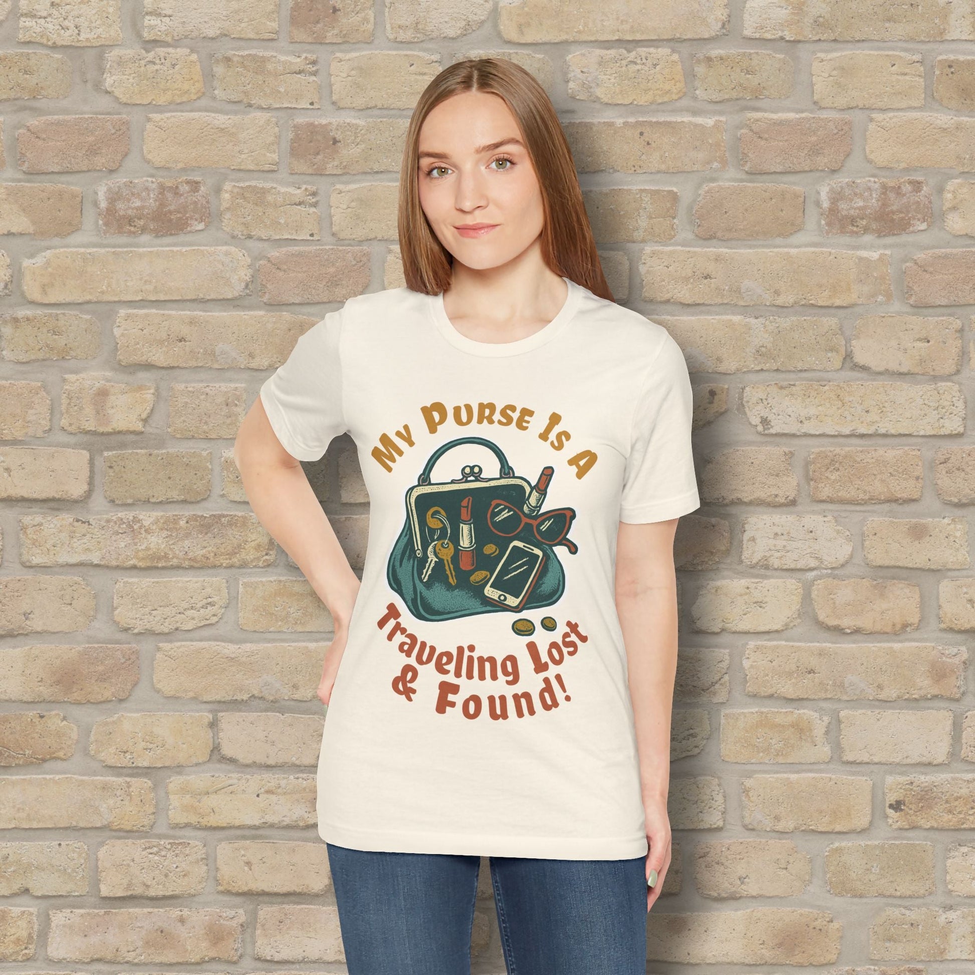 Graphic & Text My Purse Is A Traveling Lost & Found Tee - Vibrant Styles