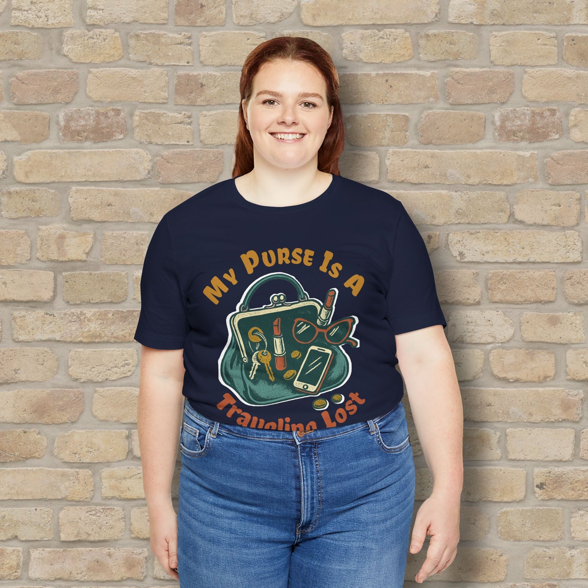 Graphic & Text My Purse Is A Traveling Lost & Found Tee - Vibrant Styles