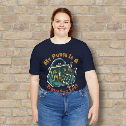 Graphic & Text My Purse Is A Traveling Lost & Found Tee - Vibrant Styles