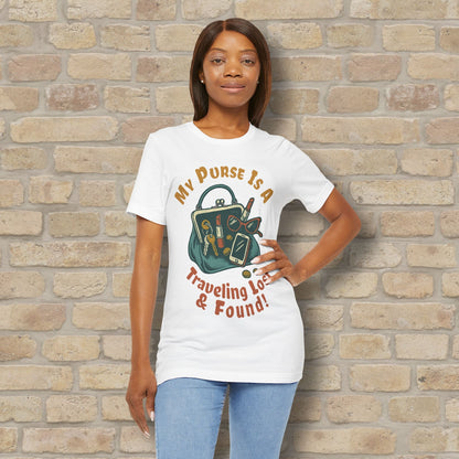 Graphic & Text My Purse Is A Traveling Lost & Found Tee - Vibrant Styles