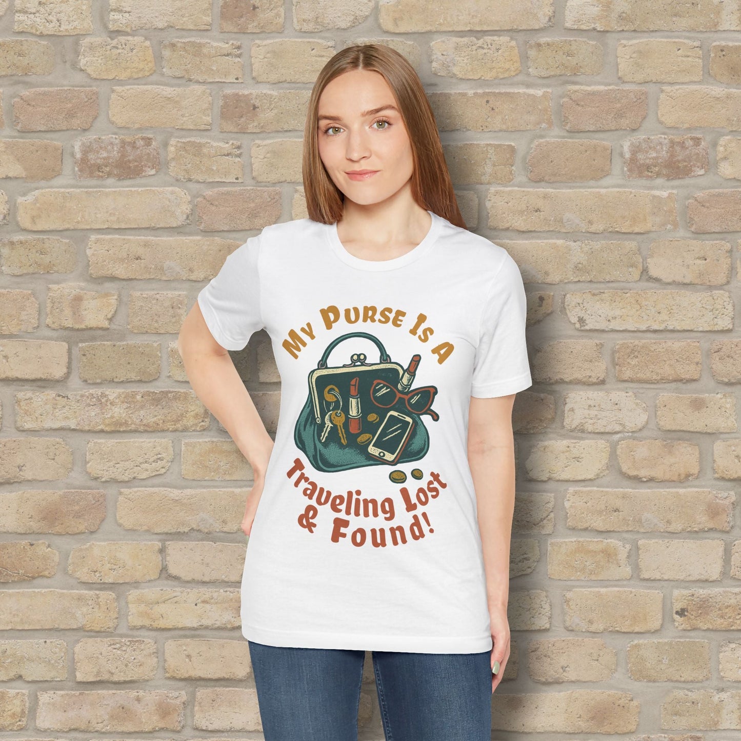 Graphic & Text My Purse Is A Traveling Lost & Found Tee - Vibrant Styles