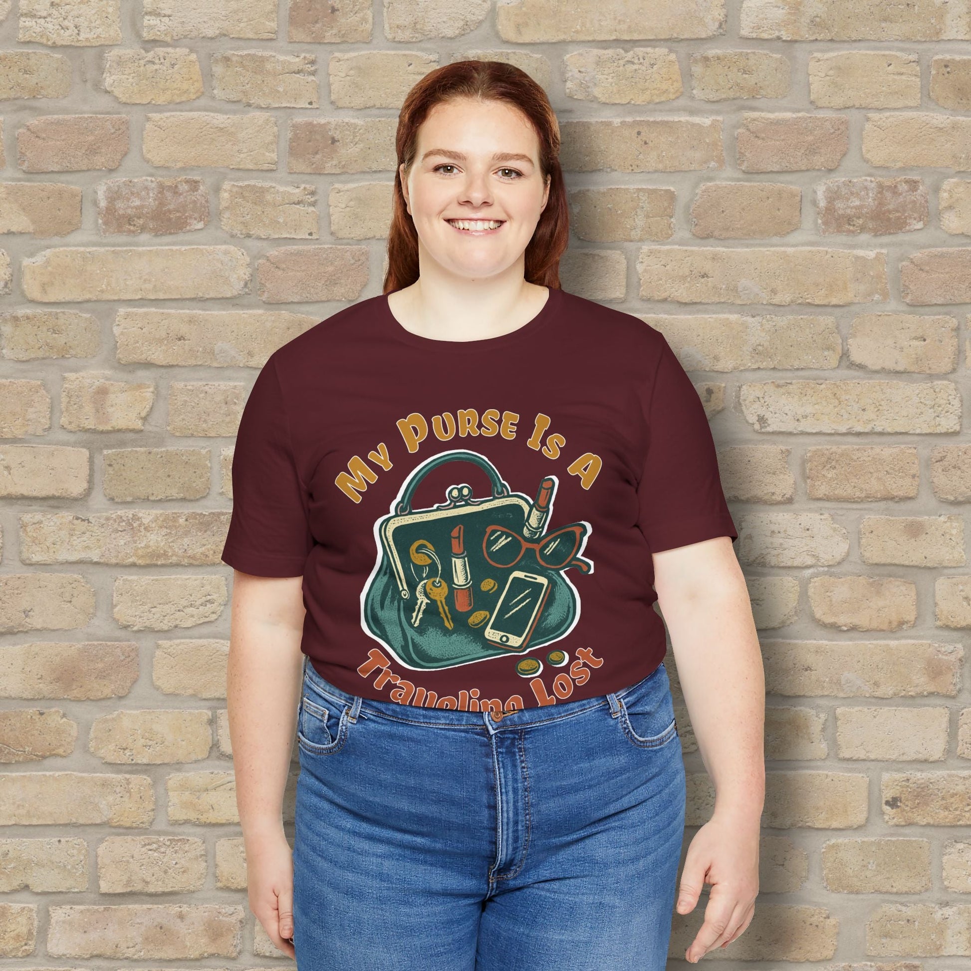 Graphic & Text My Purse Is A Traveling Lost & Found Tee - Vibrant Styles