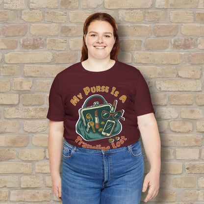 Graphic & Text My Purse Is A Traveling Lost & Found Tee - Vibrant Styles