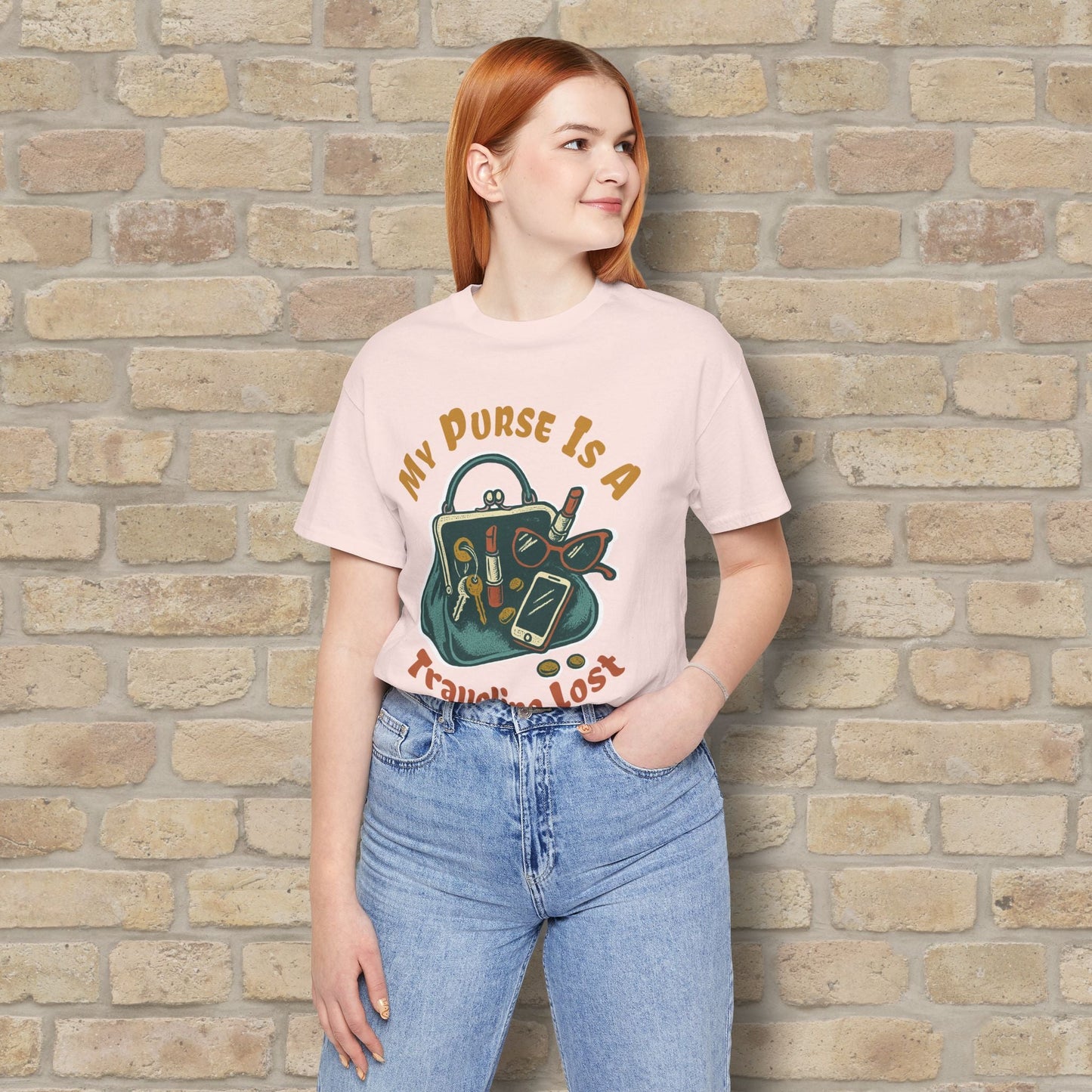 Graphic & Text My Purse Is A Traveling Lost & Found Tee - Vibrant Styles