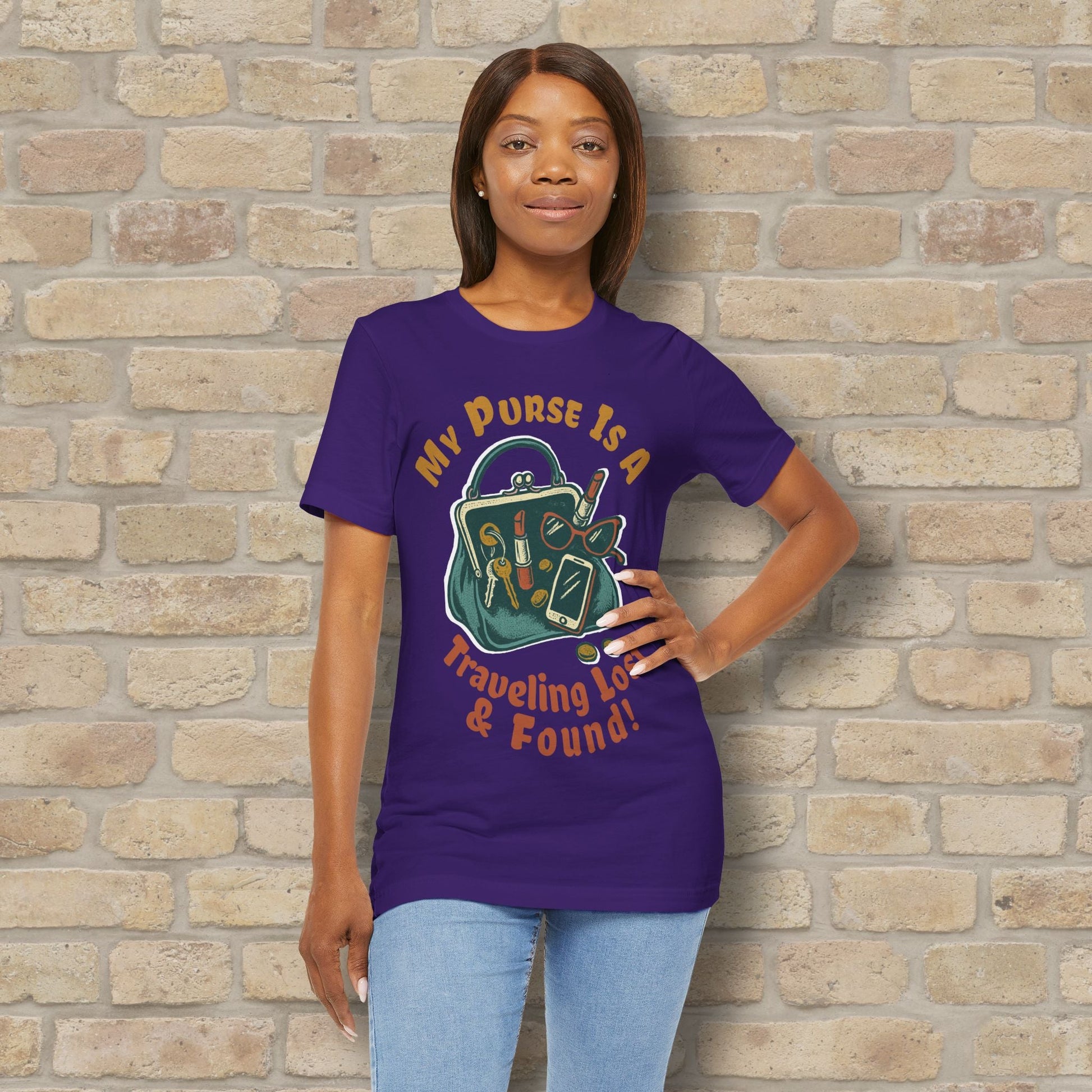 Graphic & Text My Purse Is A Traveling Lost & Found Tee - Vibrant Styles