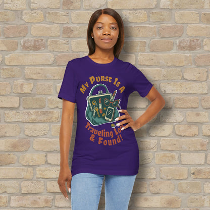 Graphic & Text My Purse Is A Traveling Lost & Found Tee - Vibrant Styles