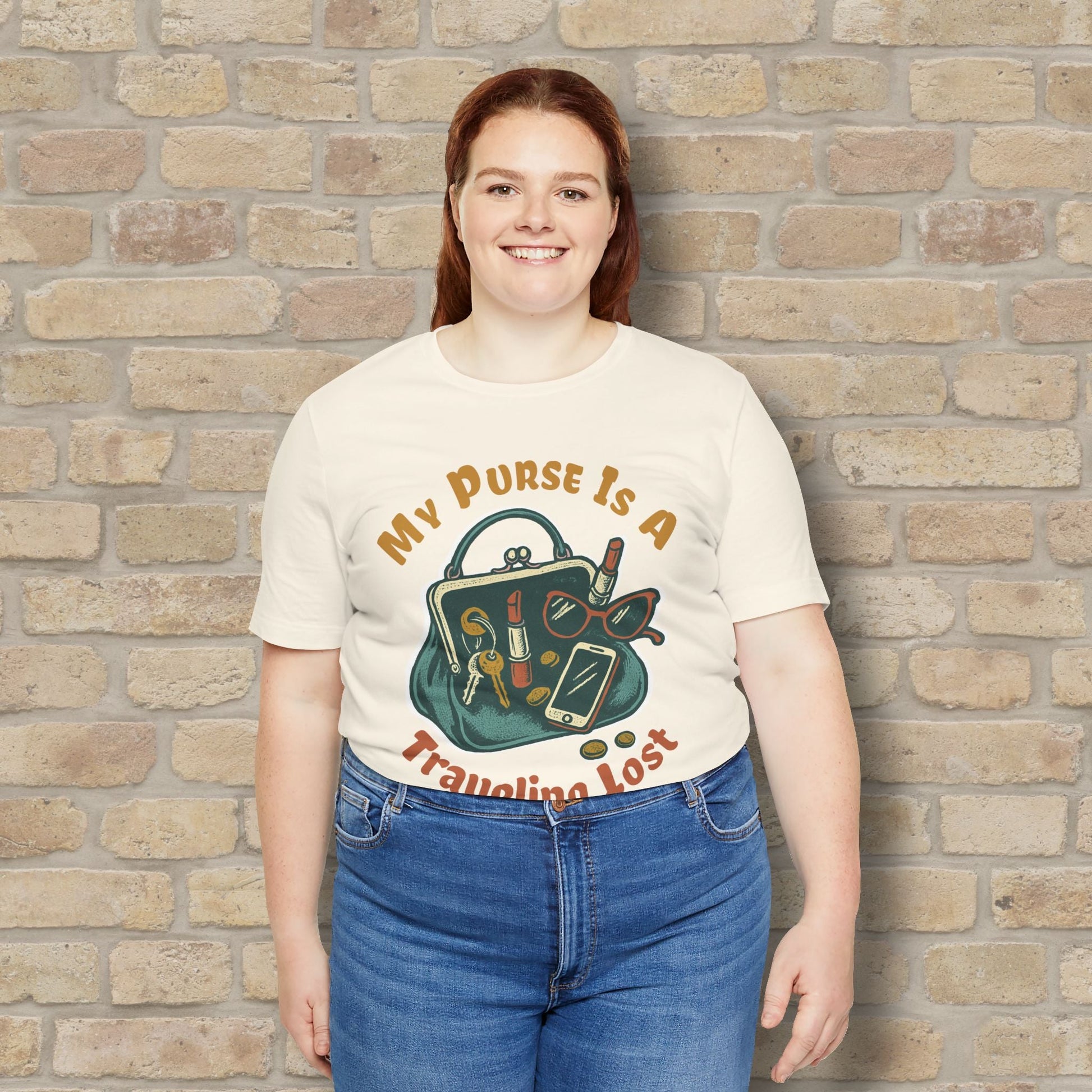 Graphic & Text My Purse Is A Traveling Lost & Found Tee - Vibrant Styles