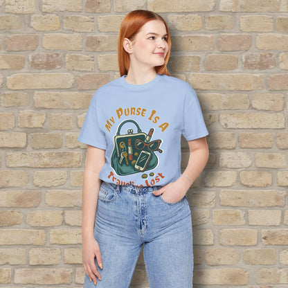 Graphic & Text My Purse Is A Traveling Lost & Found Tee - Vibrant Styles