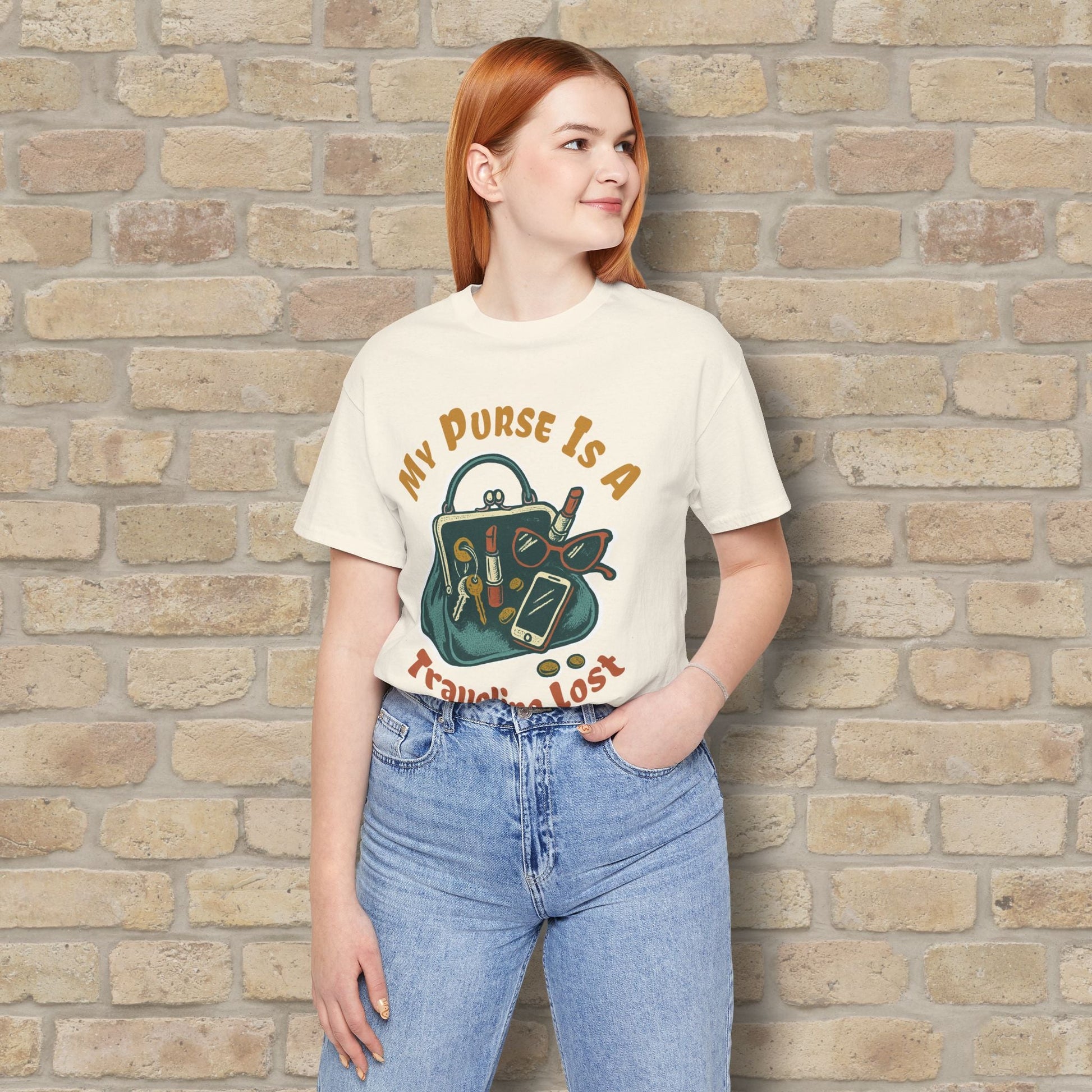 Graphic & Text My Purse Is A Traveling Lost & Found Tee - Vibrant Styles