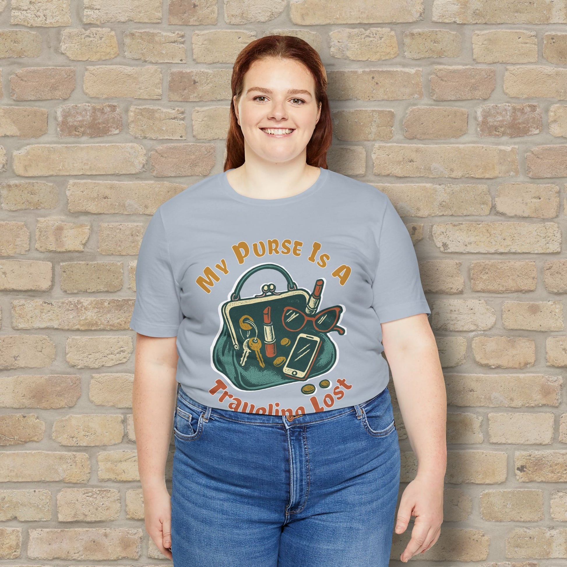 Graphic & Text My Purse Is A Traveling Lost & Found Tee - Vibrant Styles