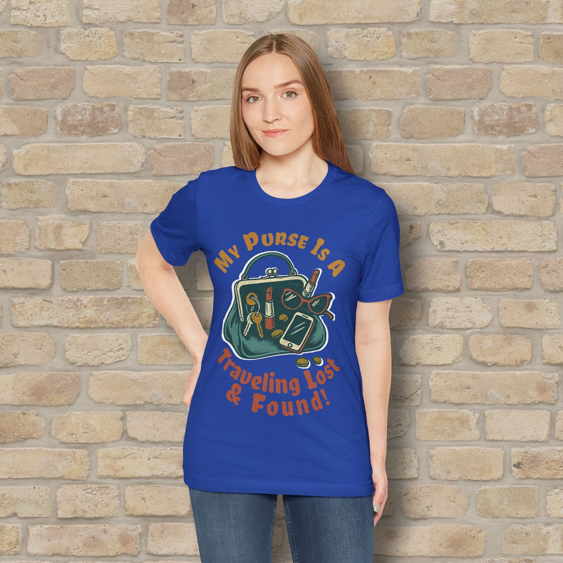 Graphic & Text My Purse Is A Traveling Lost & Found Tee - Vibrant Styles