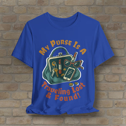 Graphic & Text My Purse Is A Traveling Lost & Found Tee - Vibrant Styles