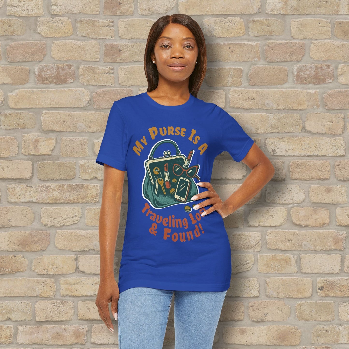 Graphic & Text My Purse Is A Traveling Lost & Found Tee - Vibrant Styles