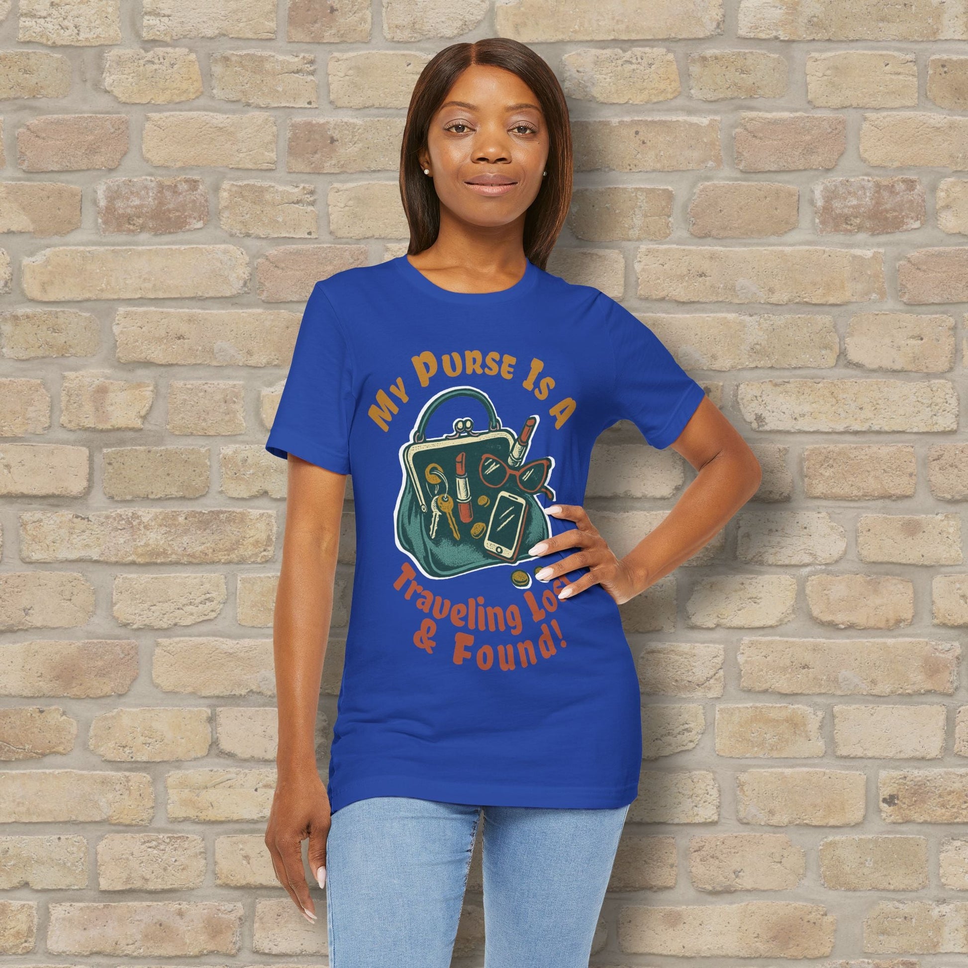 Graphic & Text My Purse Is A Traveling Lost & Found Tee - Vibrant Styles