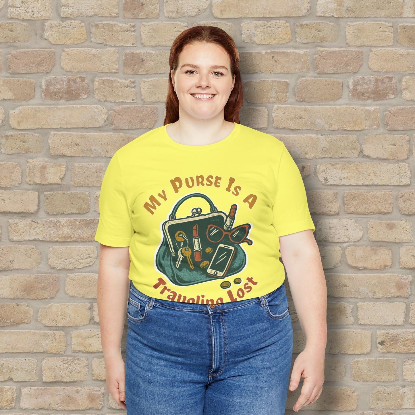 Graphic & Text My Purse Is A Traveling Lost & Found Tee - Vibrant Styles