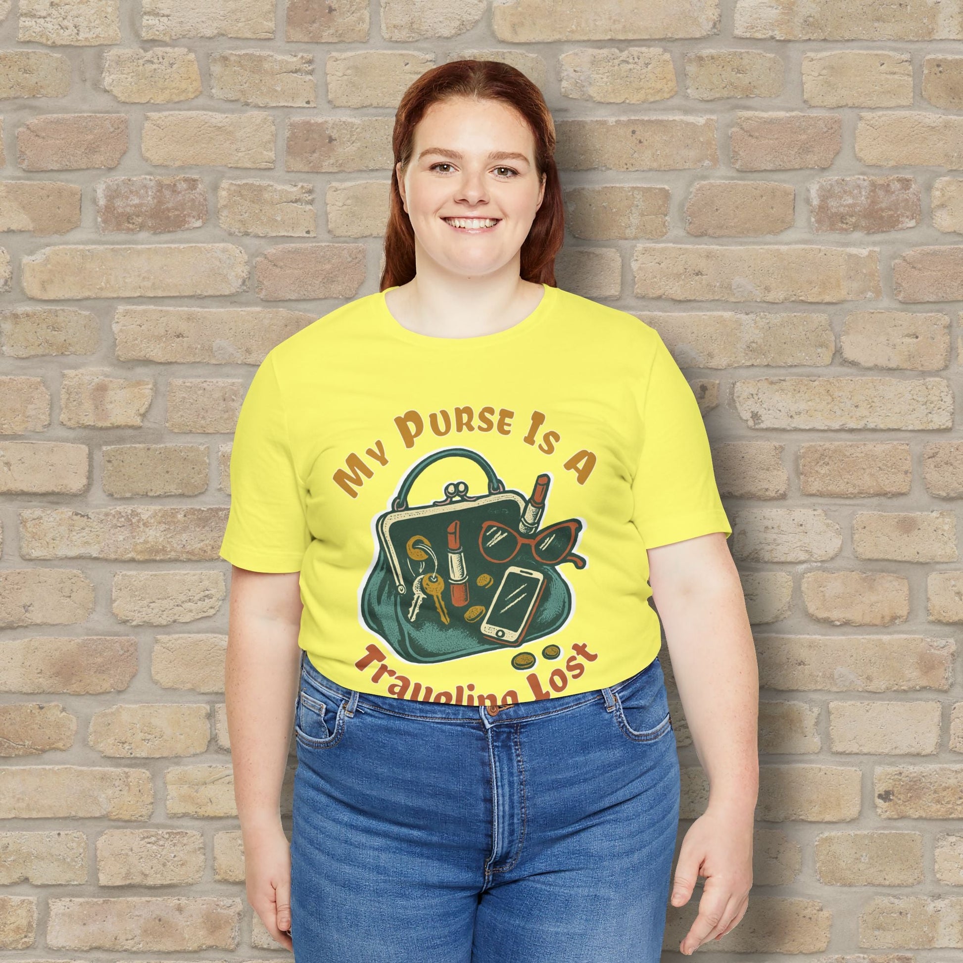 Graphic & Text My Purse Is A Traveling Lost & Found Tee - Vibrant Styles