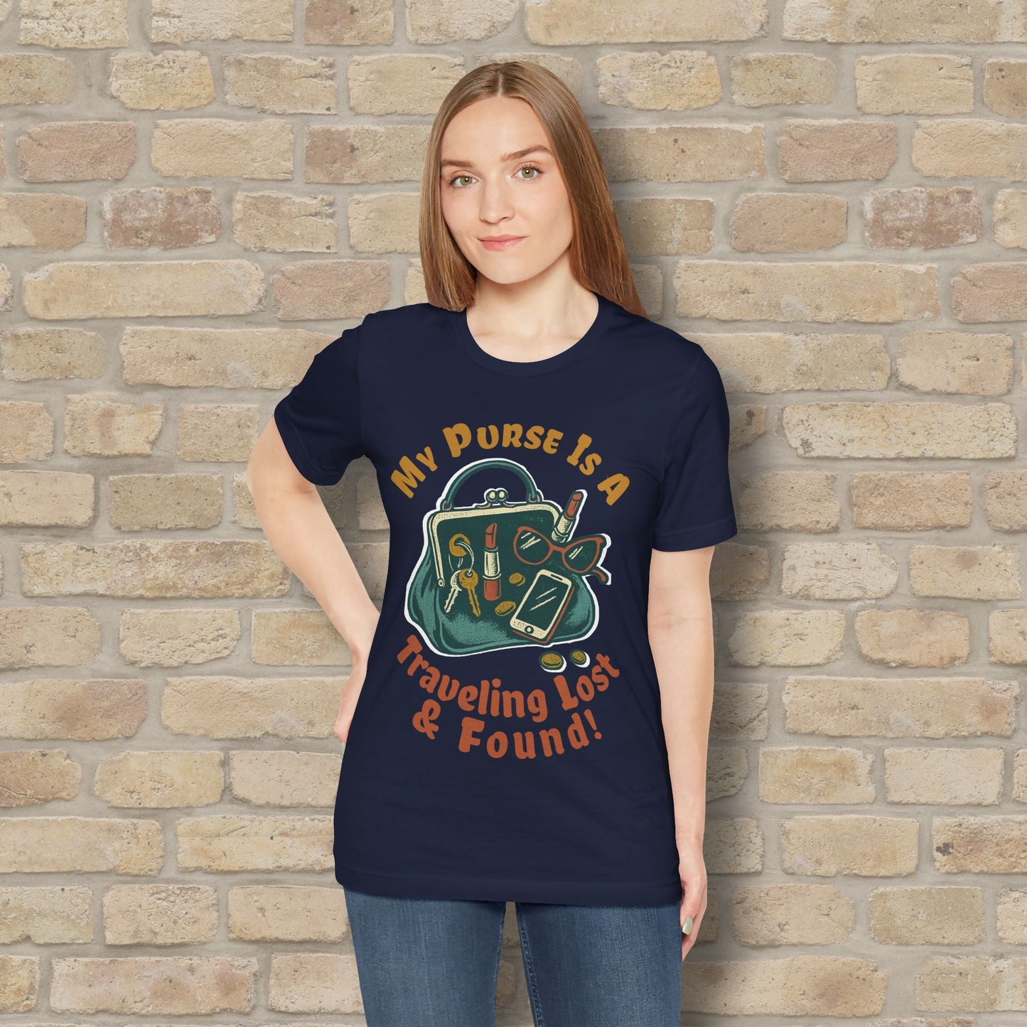 Graphic & Text My Purse Is A Traveling Lost & Found Tee - Vibrant Styles
