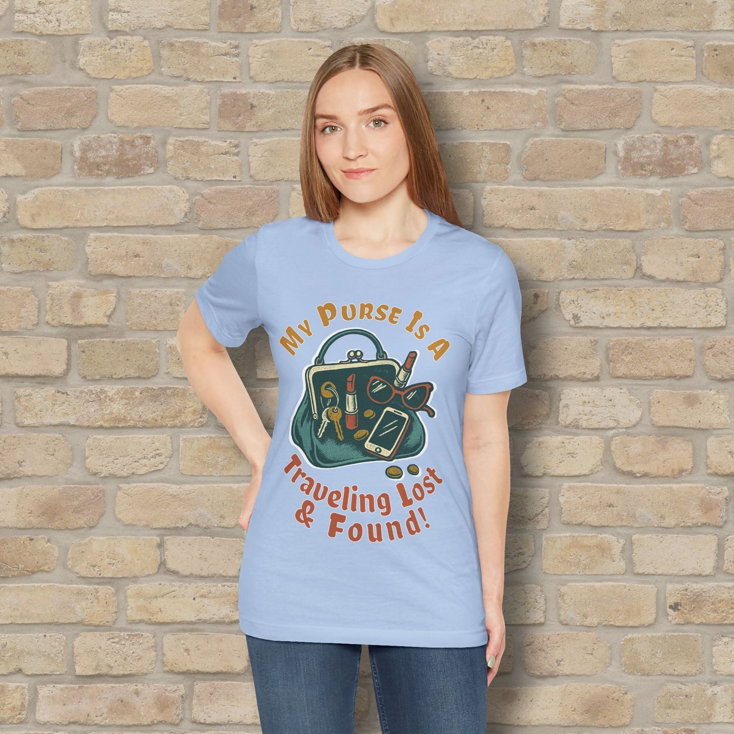 Graphic & Text My Purse Is A Traveling Lost & Found Tee - Vibrant Styles