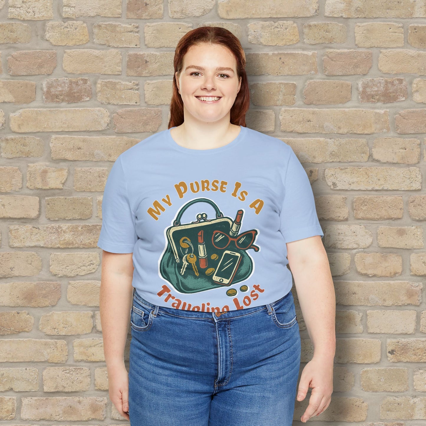 Graphic & Text My Purse Is A Traveling Lost & Found Tee - Vibrant Styles