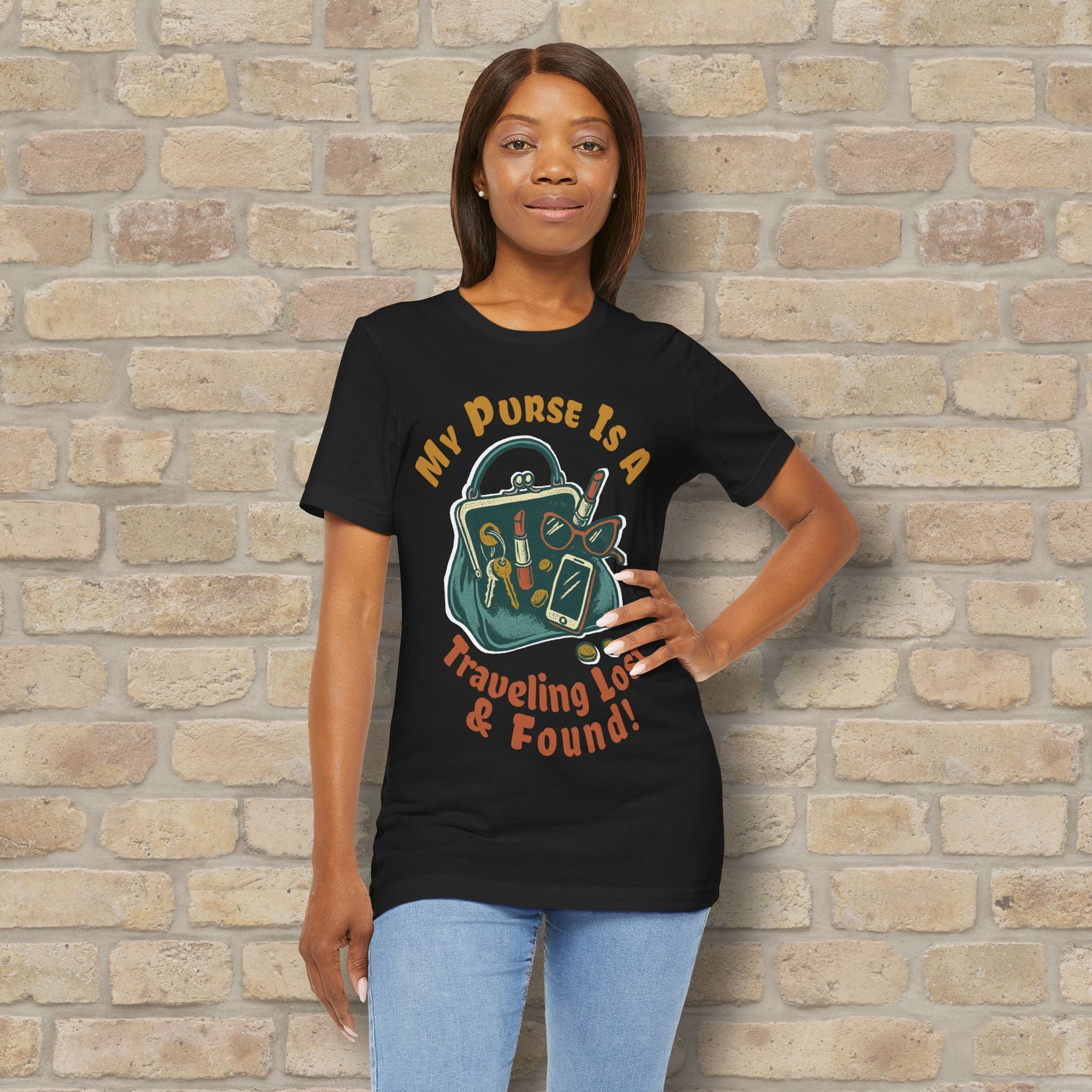 Graphic & Text My Purse Is A Traveling Lost & Found Tee - Vibrant Styles