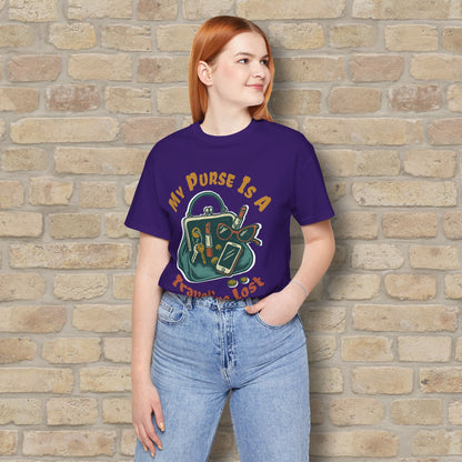 Graphic & Text My Purse Is A Traveling Lost & Found Tee - Vibrant Styles
