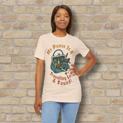 Graphic & Text My Purse Is A Traveling Lost & Found Tee - Vibrant Styles