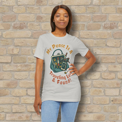 Graphic & Text My Purse Is A Traveling Lost & Found Tee - Vibrant Styles