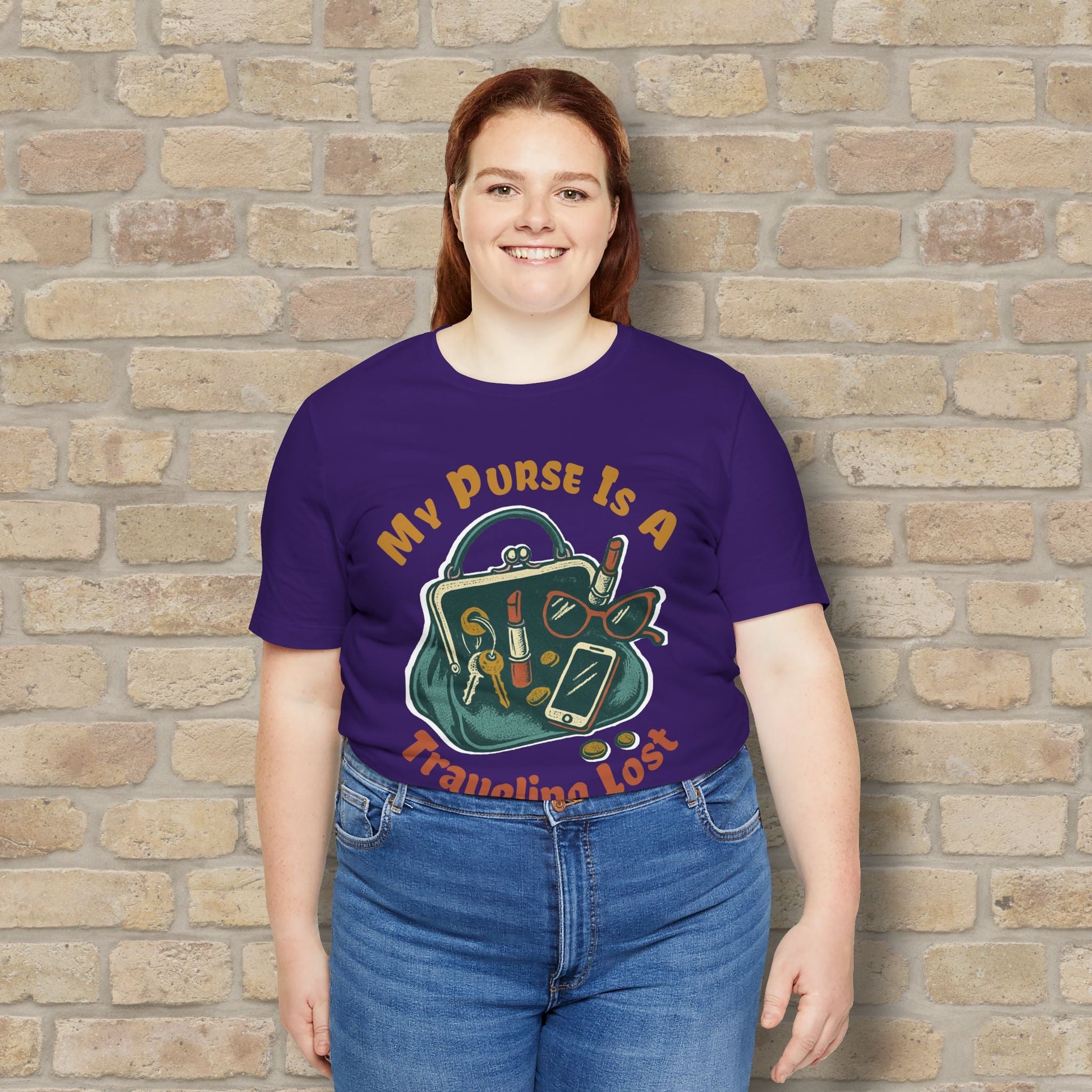 Graphic & Text My Purse Is A Traveling Lost & Found Tee - Vibrant Styles