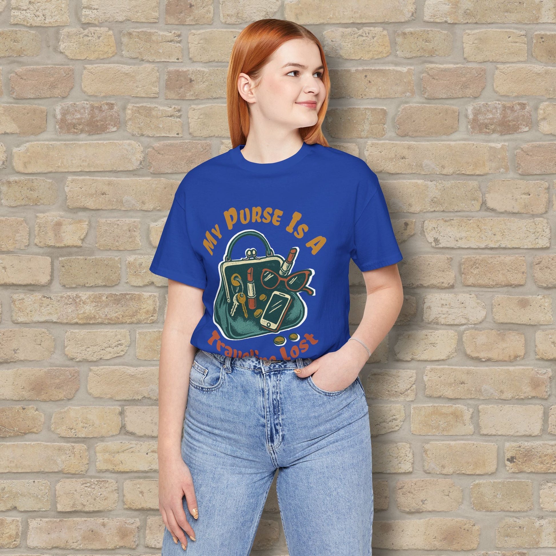 Graphic & Text My Purse Is A Traveling Lost & Found Tee - Vibrant Styles