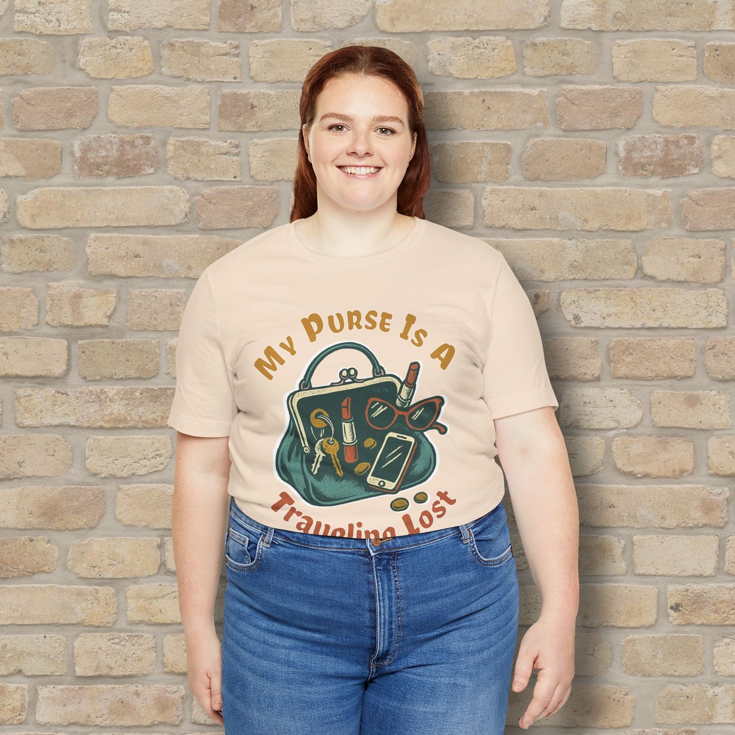 Graphic & Text My Purse Is A Traveling Lost & Found Tee - Vibrant Styles