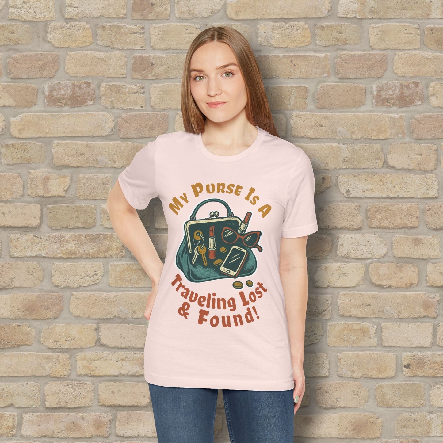 Graphic & Text My Purse Is A Traveling Lost & Found Tee - Vibrant Styles