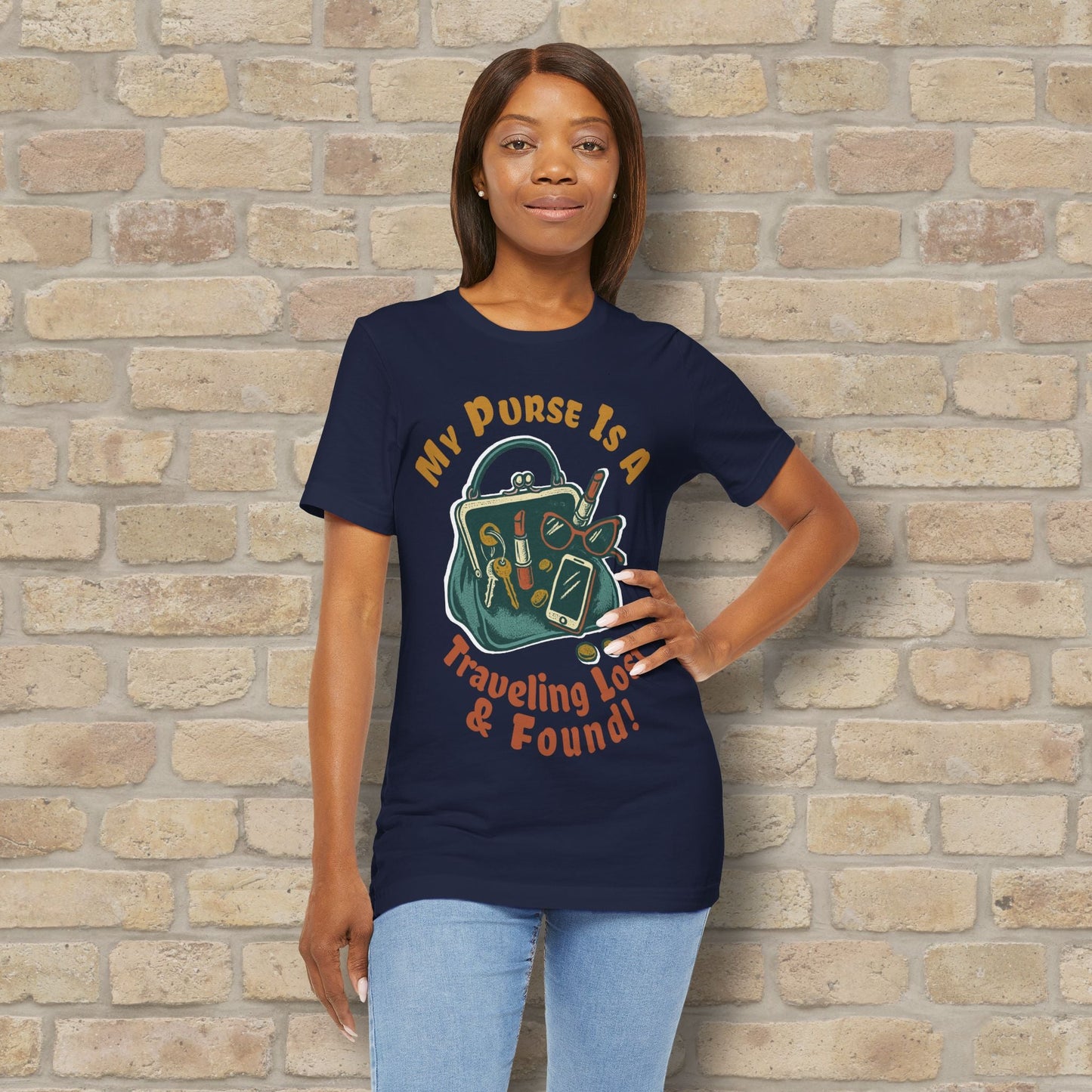 Graphic & Text My Purse Is A Traveling Lost & Found Tee - Vibrant Styles