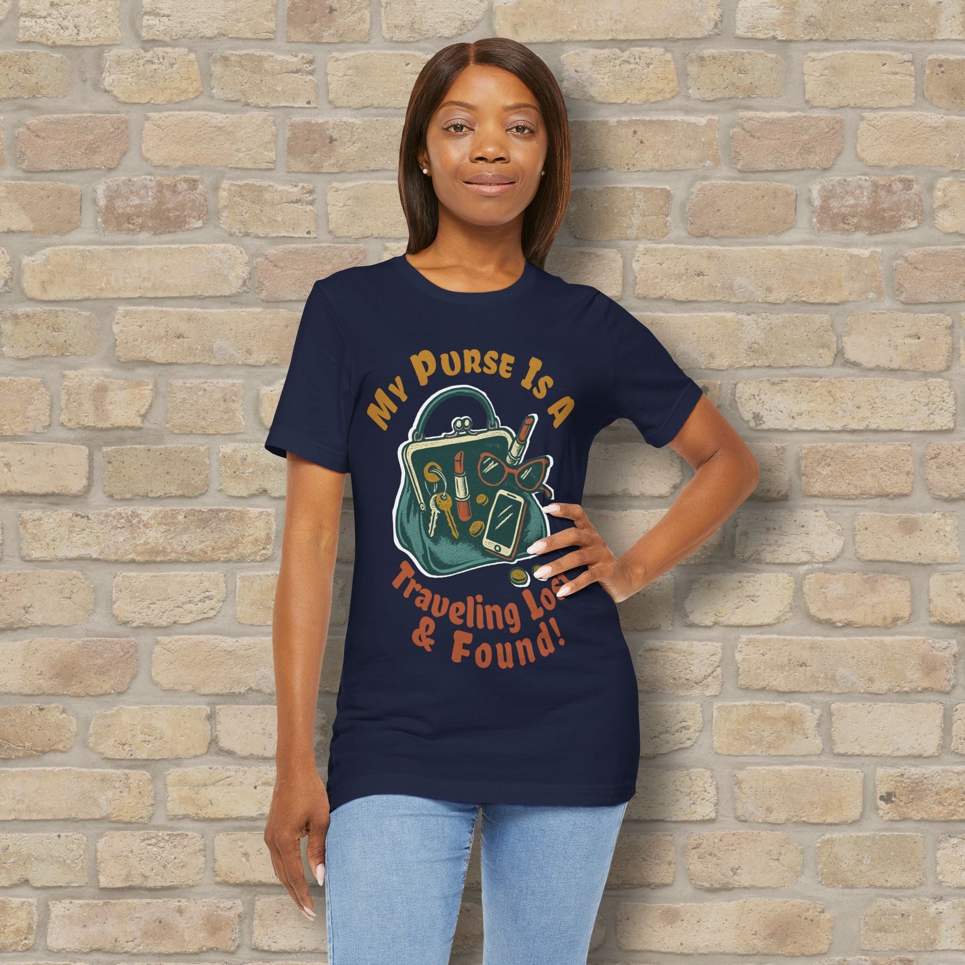 Graphic & Text My Purse Is A Traveling Lost & Found Tee - Vibrant Styles