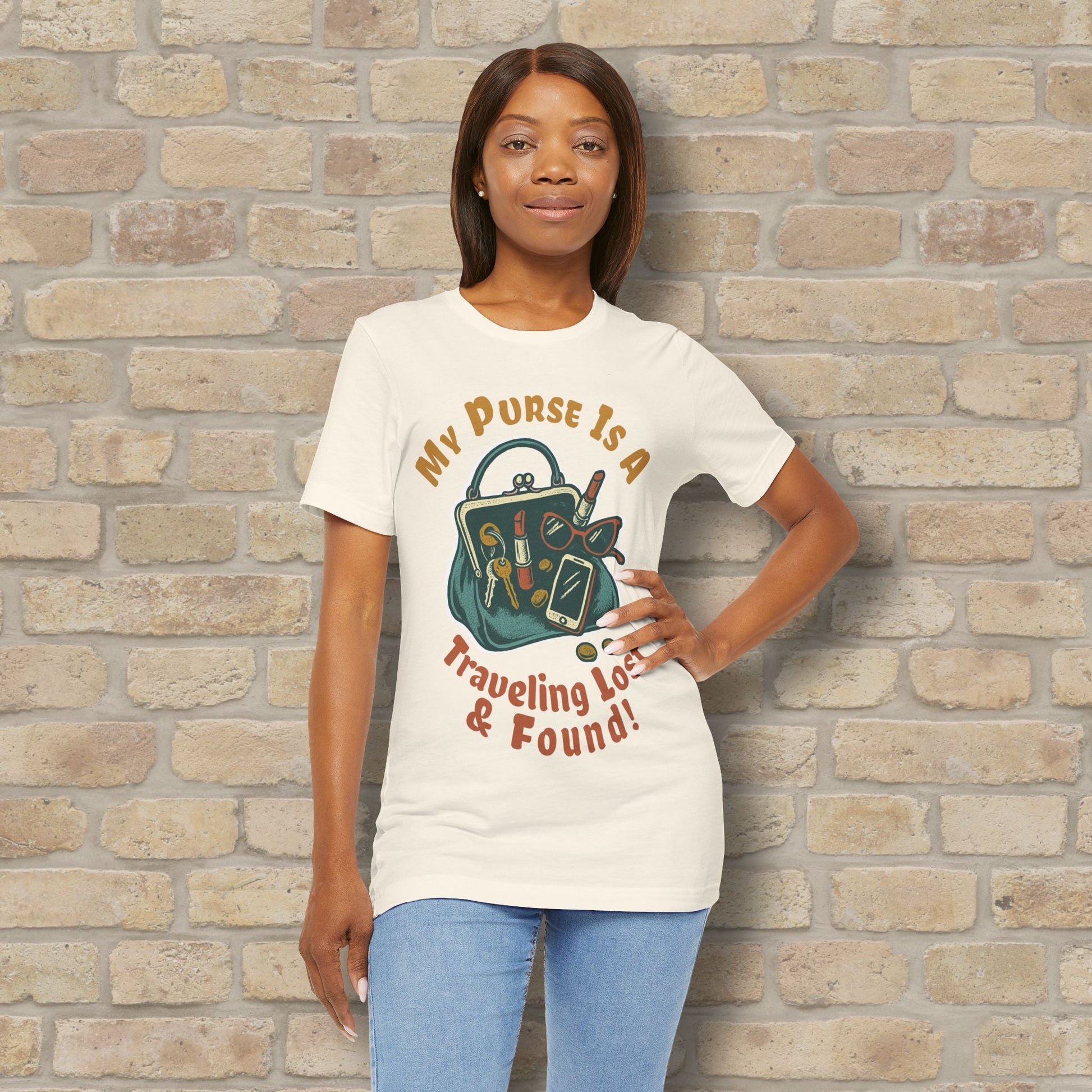 Graphic & Text My Purse Is A Traveling Lost & Found Tee - Vibrant Styles