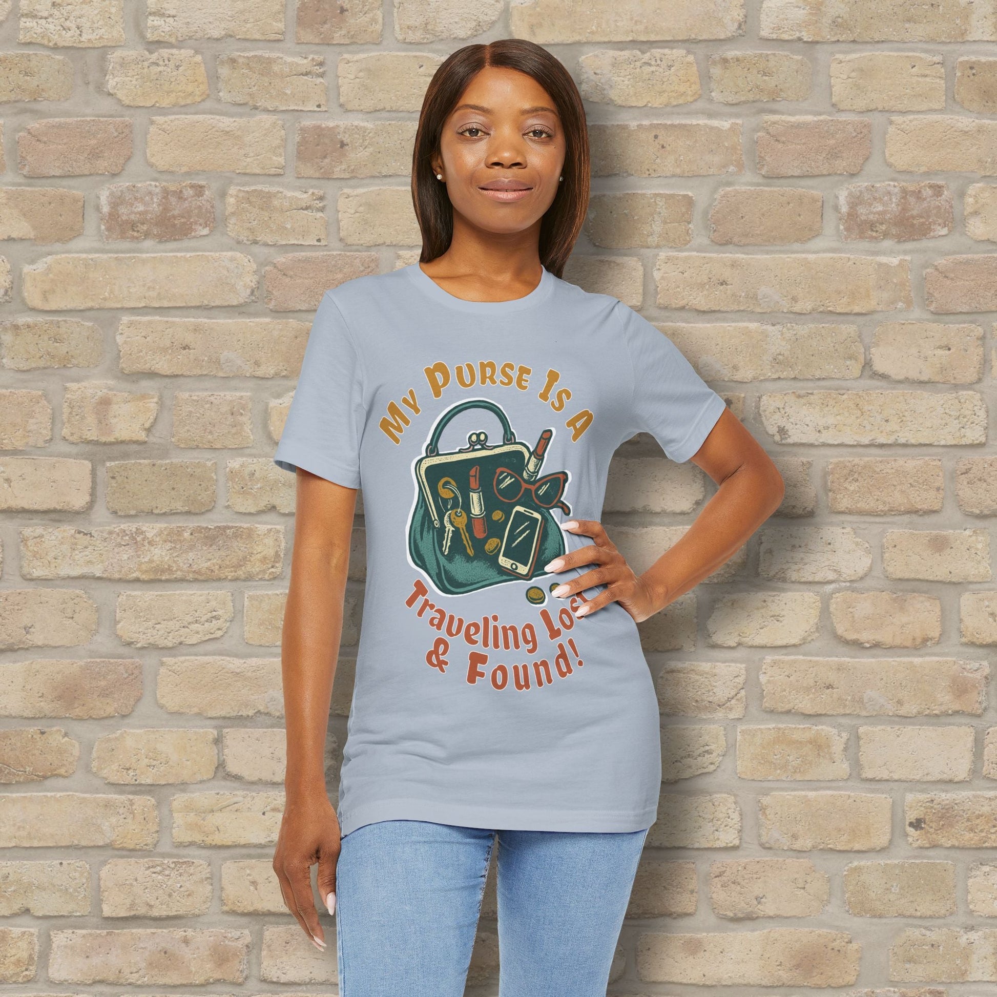 Graphic & Text My Purse Is A Traveling Lost & Found Tee - Vibrant Styles